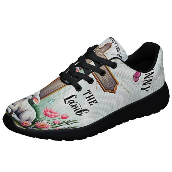 EaStr It's Not About The Bunny It's About The Lamb Shoes Sneakers Black Size 11