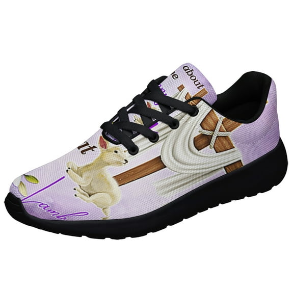 EaStr It's Not About The Bunny It's About The Lamb Shoes Sneakers Black Size 7.5