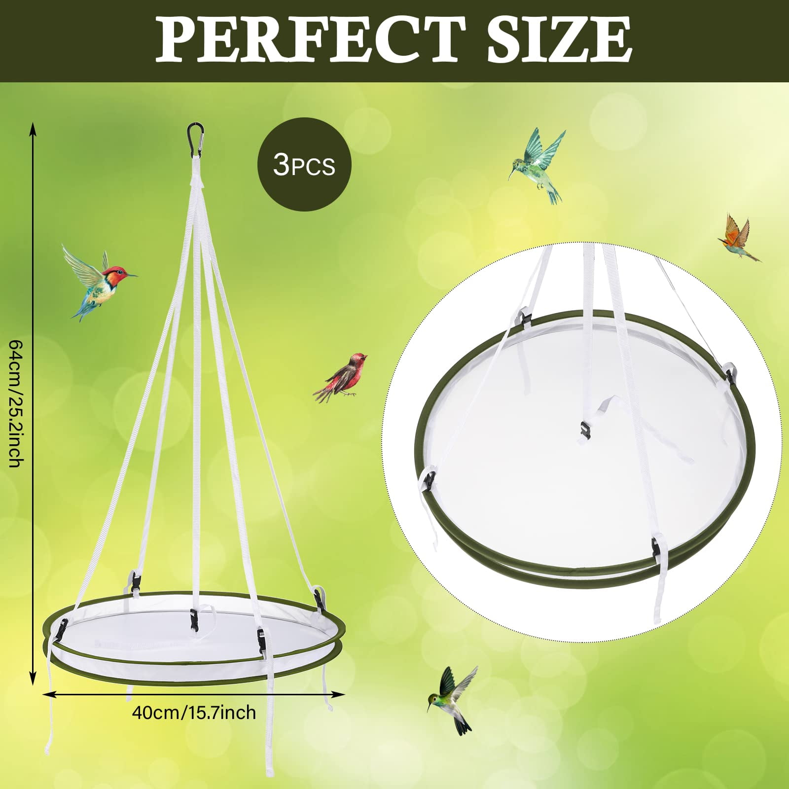 Folpus 2x Vogelfutter Stationen - Vogel Fütterung Plattform 50,5cm