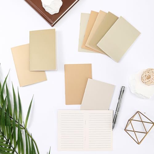 Eaasty 50 Pcs Mini Notebooks Bulk Small Pocket Notepads Journals Lined Paper Gradual Cover Paper for Coworkers Nurse Teacher Employee Office Social Worker (Yellow)