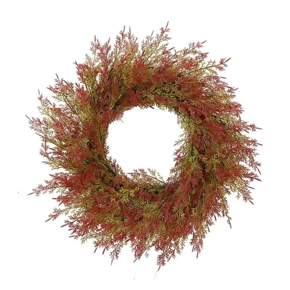 Each Flower Wreath - Fall Wreath Artificial Silver Greenery Circle for Front Door Thanksgiving and Christmas Holiday Decor