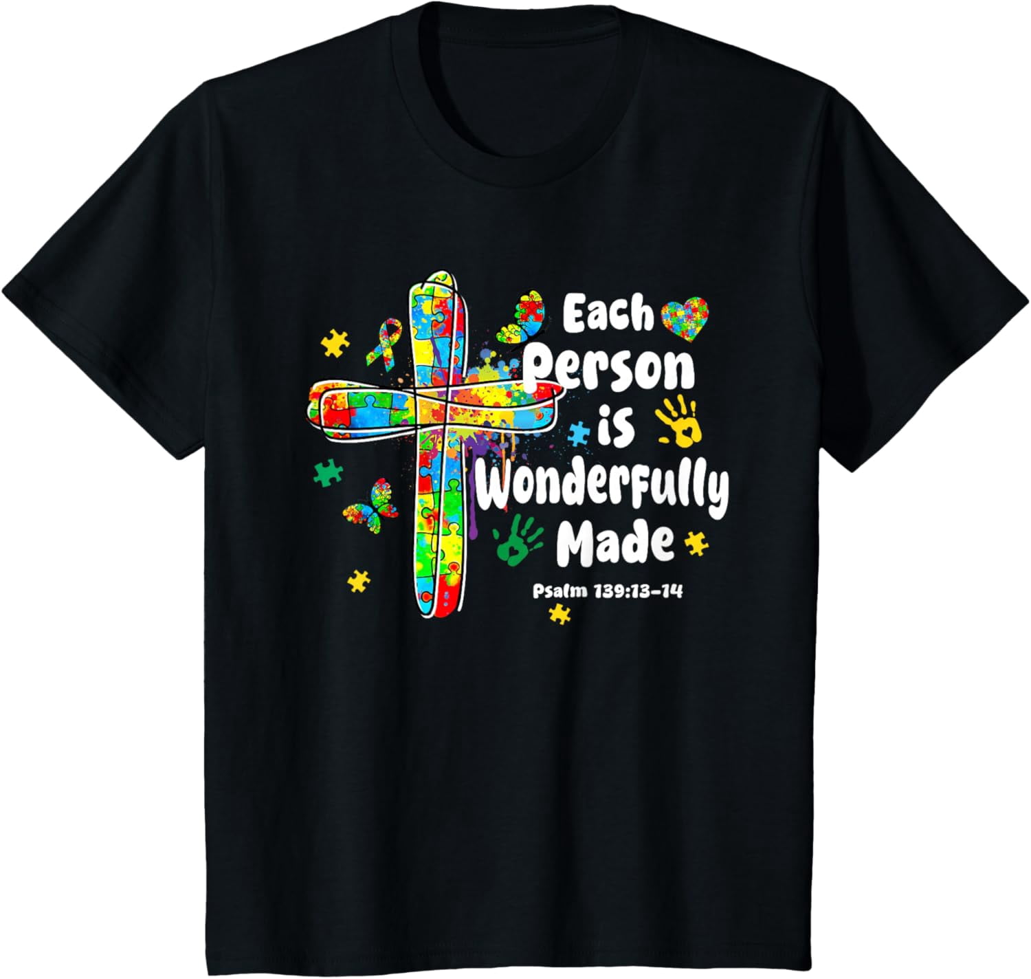 Each Person is Wonderfully Made Christian Autism Bible Verse Kids Boys ...