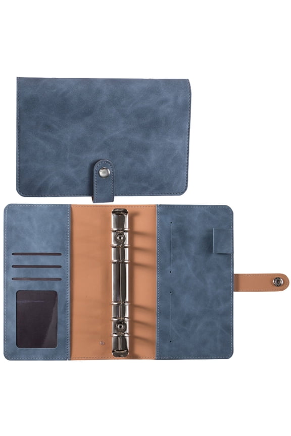 A6 Leather Wallet Notebook - Zippered Coin Pocket & Refillable Paper Insert (Travel Journal Organizer) , Laptop Jacket 1Pc, Change Can Notes Supplement Storage Notebook Leather