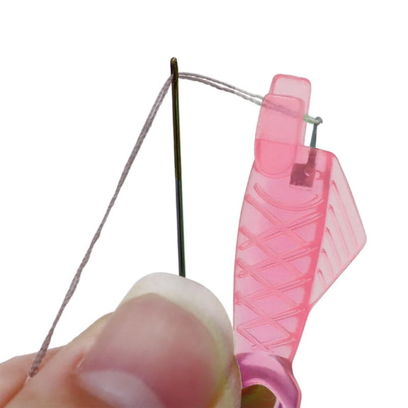 Eactix Automatic Sewing Needle Threader Set - 5-10-20-30-40-50Pcs Fish-Shaped Threading Tools for Quick Machine/Hand Use (2025 Upgrade) , Small Fish Plastic Needle Threader 50, Mouth