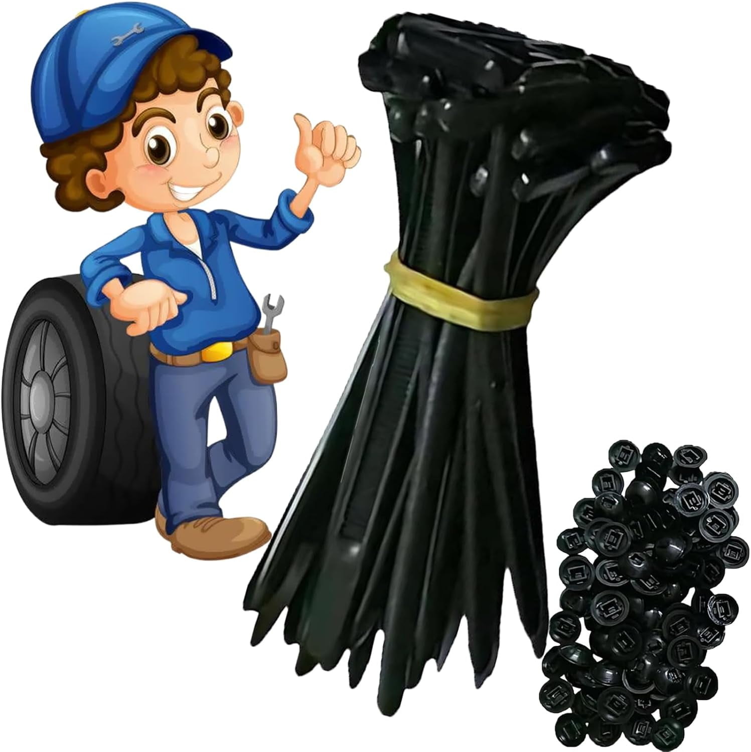 Eagerlyus Zip Tie, Nylon Universal Cable Tie Buckle,Plastic Cable Ties ...