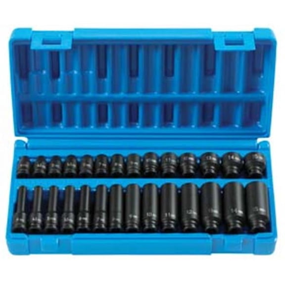 Eagle 1/4'' Drive 28 Pieces Impact Metric Master Set