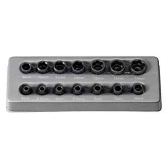 Eagle 1/4in. Surface Drive 14 Pieces Standard Metric Set - Grey