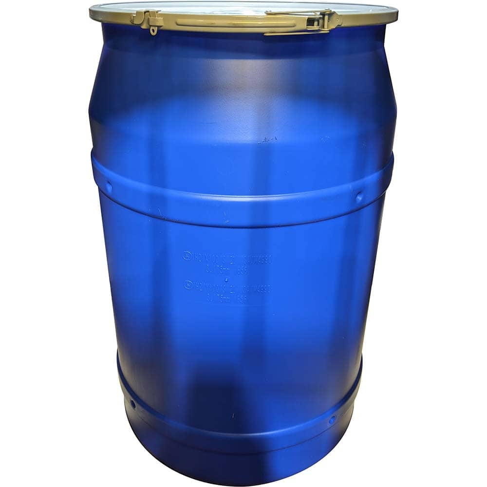 Eagle 1656MBBG2 Open Head Blue Plastic Drum: 55 gallon, 36-3/8" High, 23" Diameter