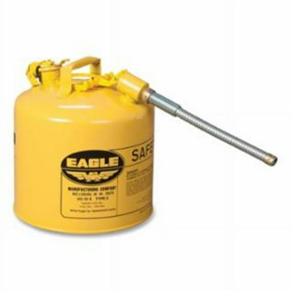 Eagle 258-U251SX5Y 5 gal Type ll Safety Can Flex Hose, Yellow