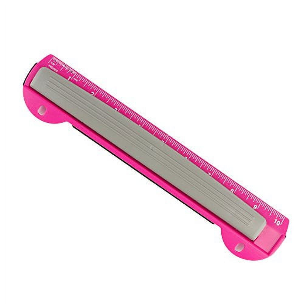 Officemate Ring Binder Punch, 3 Sheet Capacity, Comes in Assorted Colors -  Pink/Teal/Smoke(90112)
