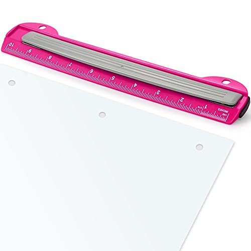 Eagle 3 Hole Punch, Portable Ring Binder 3 Hole Punch, Paper Puncher with Integrated Ruler, 5