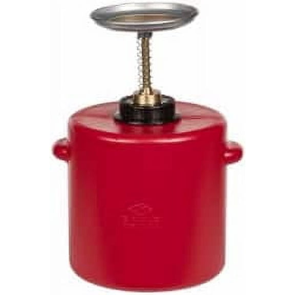 Eagle 4 Quart Capacity, 13 Inch High x 7-3/4 Inch Diameter, Polyethylene Plunger Can