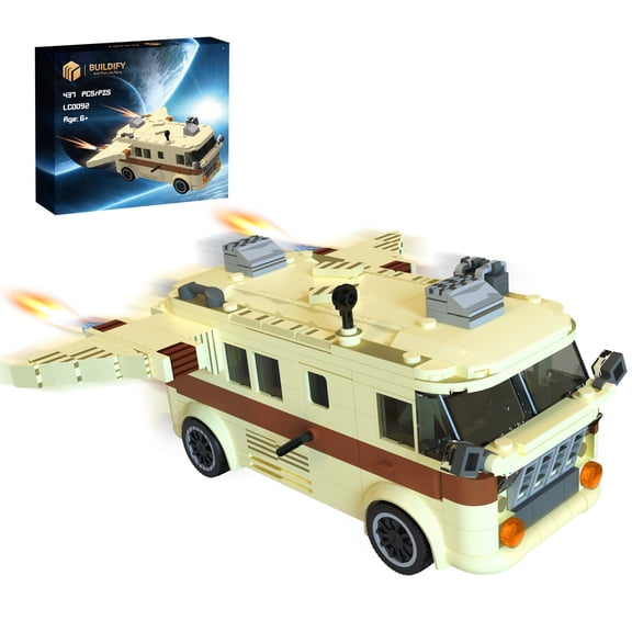 Eagle 5 Spaceballs Building Set, 437Pcs Flying RV Model Kit, Retro Movie Collectible STEM Toy Gift for Adult Kids Ages 6+