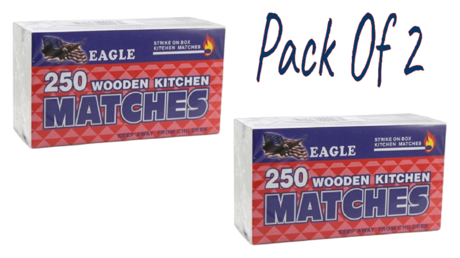 Matches - Large Kitchen Matches, 600-ct Pack - Perfect for Fireplace, Wood, Grill & More