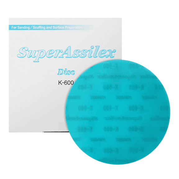 Eagle Abrasives, Inc. (25)Super Assilex 193-1518 Sanding Disc, 6 in Dia, K600 Grit, Sky, No Holes