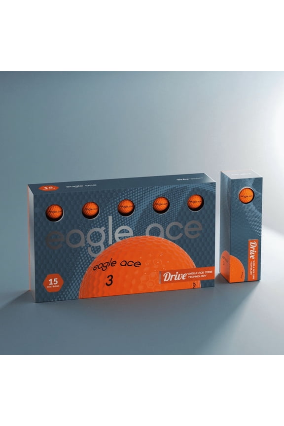 Drive+ Golf Balls-Maximum Distance High Durability Optimal Spin Control 15 Pack