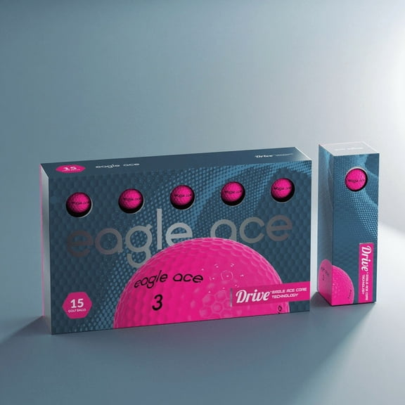Eagle Ace Drive  Golf Balls-Maximum Distance High Durability Optimal Spin Control 15 Pack
