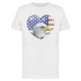 thumbnail image 1 of Eagle America Love Heart  T-Shirt Men -Image by Shutterstock, Male Medium, 1 of 2
