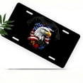 thumbnail image 1 of Eagle and American flag T-shirt Front License Plate, Metal License Plate, Funny Standard Plates Personalized Novelty Decorative For Men/Women/Boys/Girls Car 6×12 Inch, 1 of 6