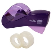 Eagle Automatic Adhesive Tape Dispenser, Portable with Safety Blade, 2 Rolls  of Tapes Included, for Office, Home, Packaging, DIY, Purple