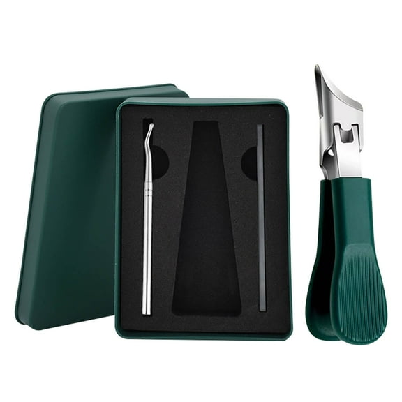 Eagle Beak Beveled Nail Clippers,Slanted Jaw Ingrown Toenail Clippers for Thick Toenails, Three Sets of Wide Jaw Opening Anti-Splash Beveled Nail Trimmer,Manicure Care Set for Men Women