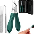 thumbnail image 1 of Eagle Beak Beveled Nail Clippers, Wide Jaw Opening Anti-Splash Slanted Nail Clipper, Splashproof Nail Clippers 3-Piece Set, Long Handle Wide Jaw Opening Anti-Splash Slanted for Men Women, 1 of 7
