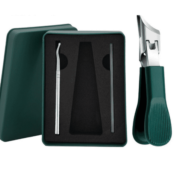 Eagle Beak Nail Clippers Wide Opening Toe Nail Clipper Ingrown Toenail Tool Kit-Green-boxed