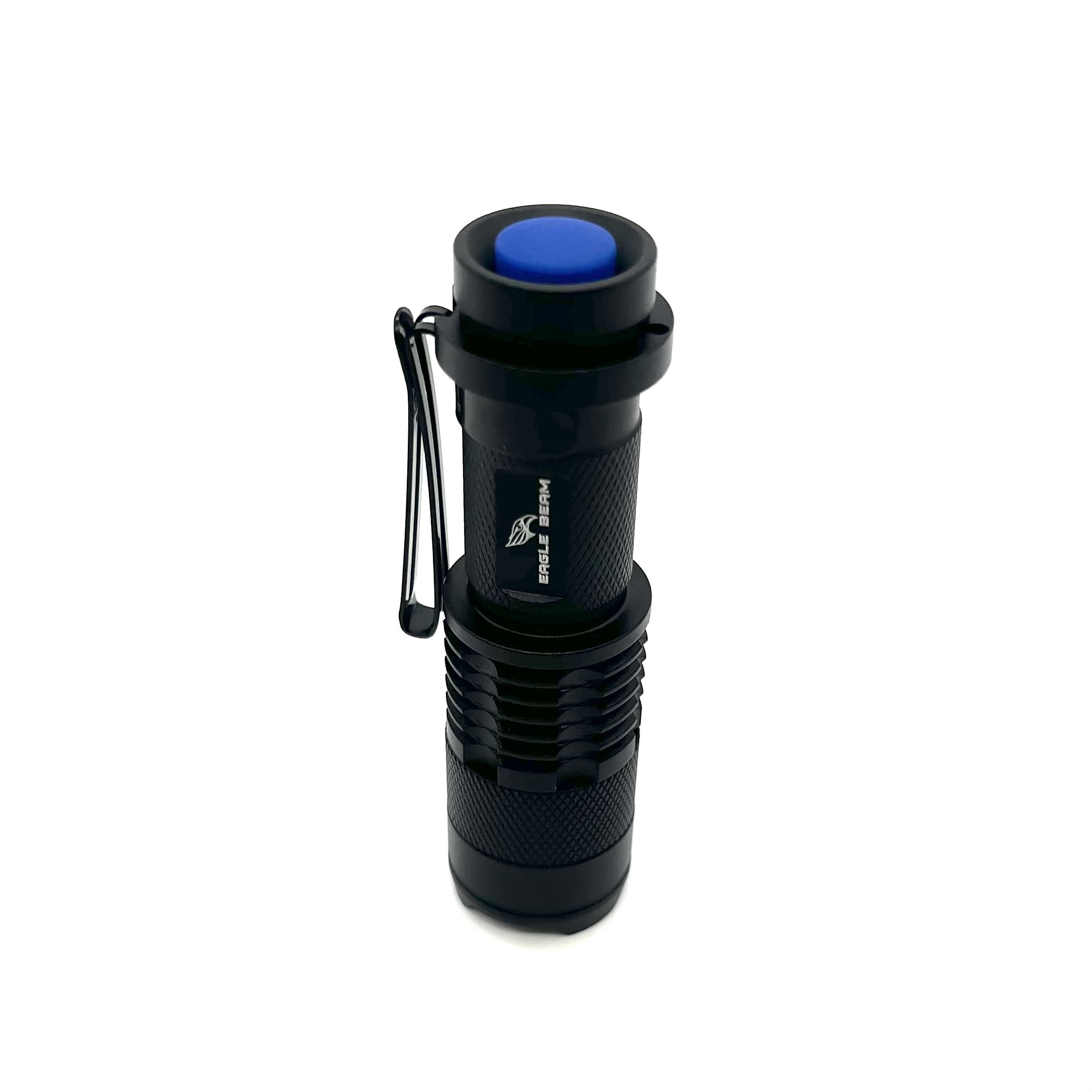 Eagle Beam EDC 600 Lumen LED Flashlight, Rechargeable Dual Power, IPX-6 rated, Zoomable, Single-mode, Anodized Aluminum, Everyday carry pocket sized and super bright
