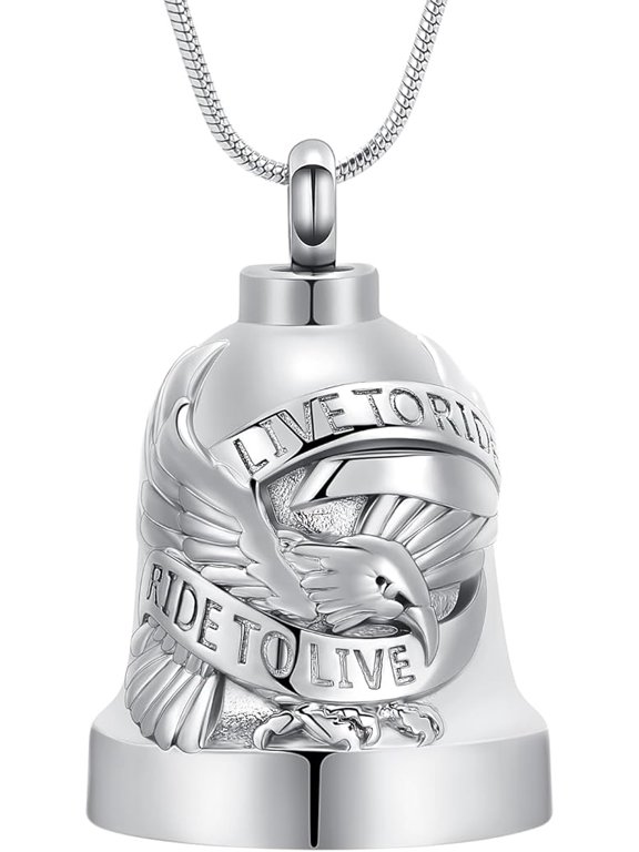 Eagle Bell Urn Necklace / Urn Keychain for Ashes for Women Men Memorial Urn Pendant Loved Ones Cremation Jewelry Human Pet Ash Holder