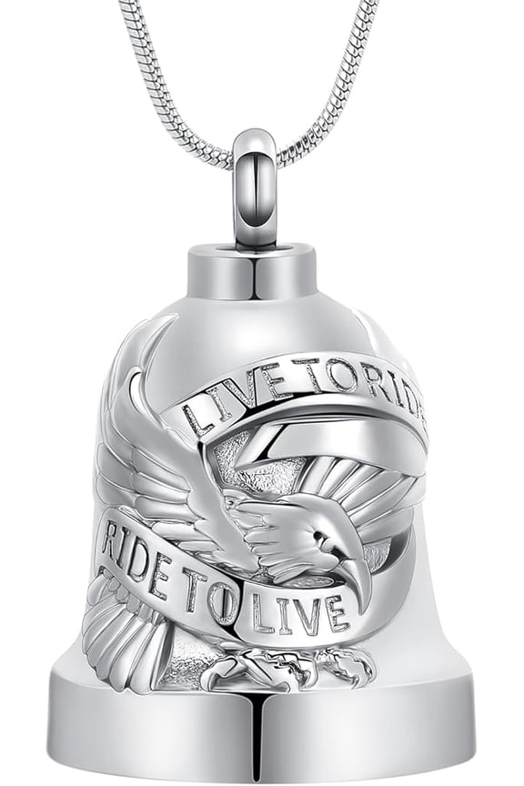 Eagle Bell Urn Necklace / Urn Keychain for Ashes for Women Men Memorial Urn Pendant Loved Ones Cremation Jewelry Human Pet Ash Holder