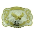 thumbnail image 1 of Eagle Belt Buckle Texas US Style Rodeo Western Fashion Metal Gold Oval Finished, 1 of 2