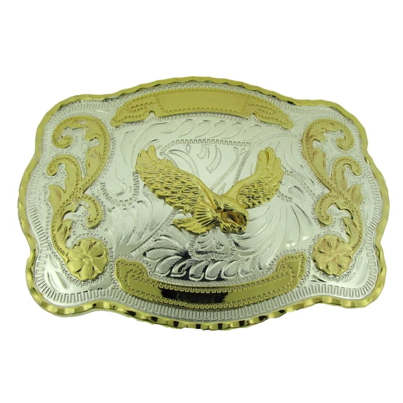 Eagle Belt Buckle Texas US Style Rodeo Western Fashion Metal Gold Oval Finished
