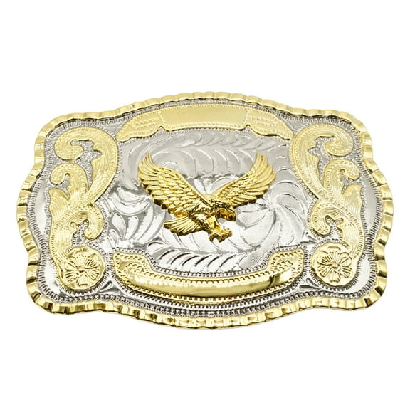 Eagle Belt Buckle Western Rodeo Fashion Animal Horse Faith Cross Religious Large Gold Tone Belt Buckle