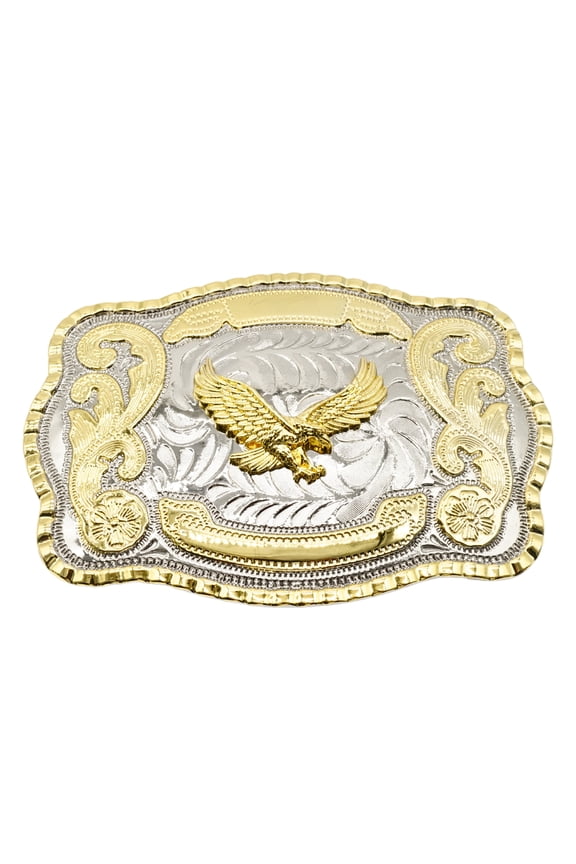 Eagle Belt Buckle Western Rodeo Fashion Animal Horse Faith Cross Religious Large Gold Tone Belt Buckle