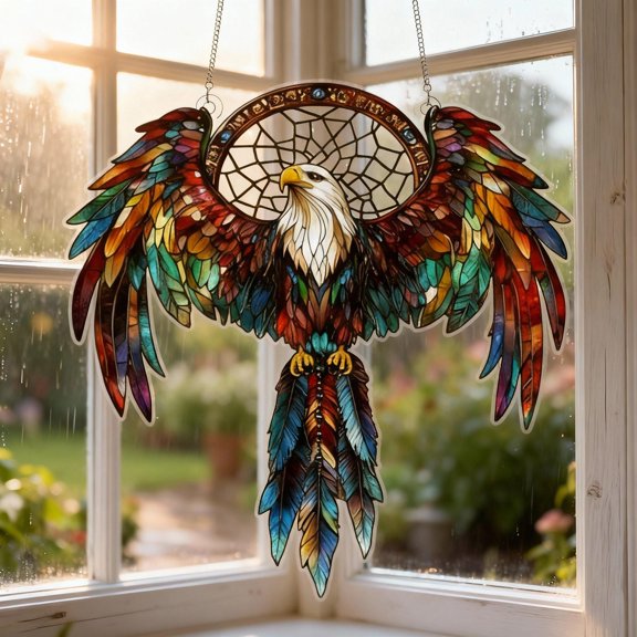 Eagle Bird Acrylic Suncatcher Window Hanging Decor