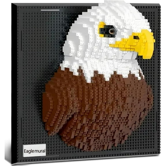 Eagle Bird Animal 3D Wall Art Micro Mini Building Blocks Set for Adults, Unique Home Wall Decor or Table Display, No Compatible with Lego, Ideal Birthday Christmas Toy Gift for Teens (1924 PCS)