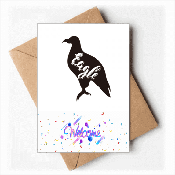 Eagle Black And White Animal Welcome Back Greeting Cards Envelopes Blank