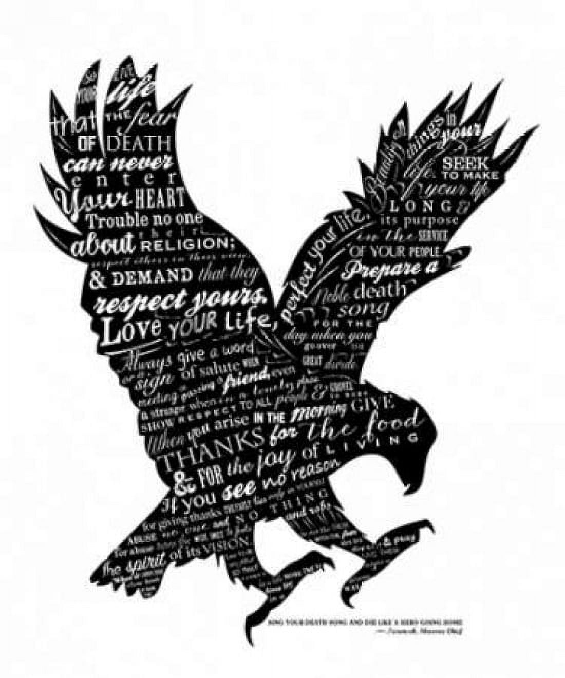 Eagle Black & White Canvas Art - Longfellow Designs (20 x 24)