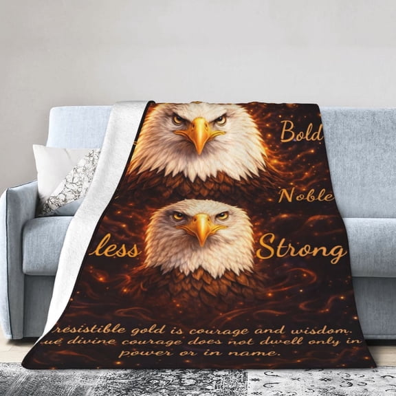 Eagle Blanket Gift Throw Blanket Cozy Soft Inspirational Meaningful Love Patriotic Eagle Pattern Blanket Gift for Men Women Home Decor 50x40