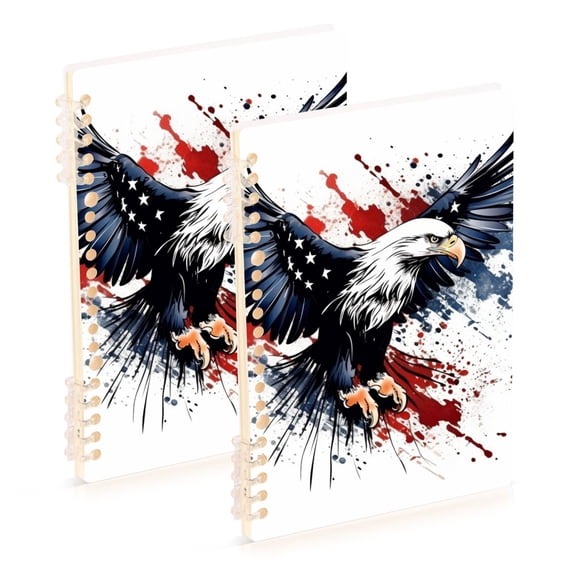 Eagle Blood Ring Binder Notebook Journey Note Diary College Ruled Spiral Notebook Study Loose Leaf Paper A5 60 Pages
