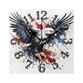 thumbnail image 1 of Eagle Blood Wall Clock Square Silent Non Ticking Battery Operated Clock for Home Bathroom Kitchen Bedroom Living Room, 1 of 8