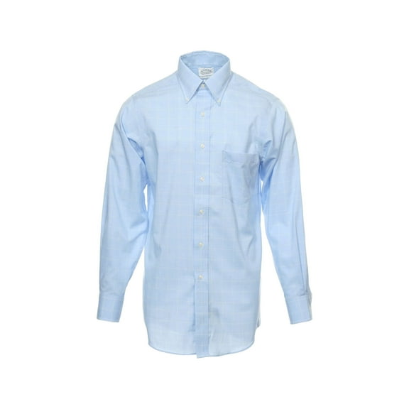Eagle Blue Window Pane Button Down Shirt Sport , Size 14.5-32_33