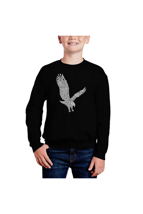 Eagle - Boy's Word Art Crewneck Sweatshirt