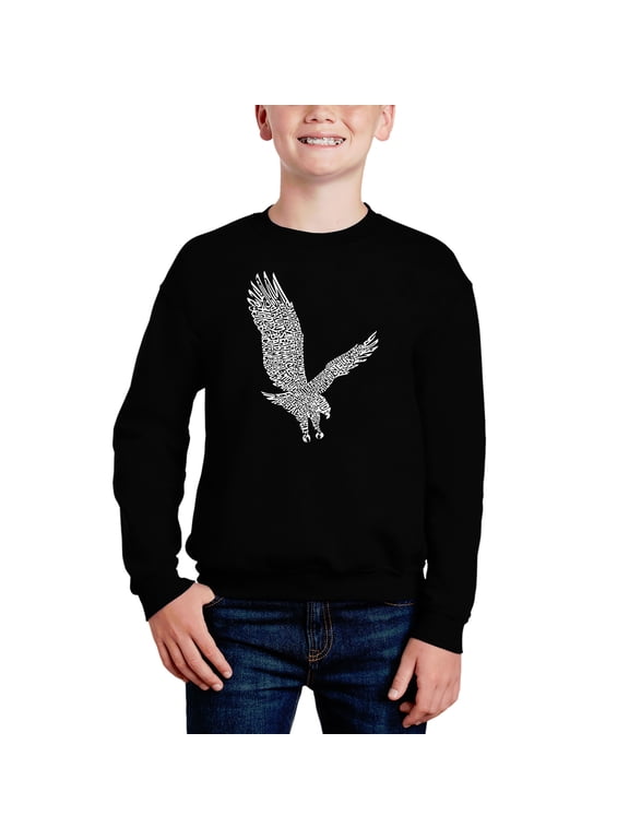Eagle - Boy's Word Art Crewneck Sweatshirt