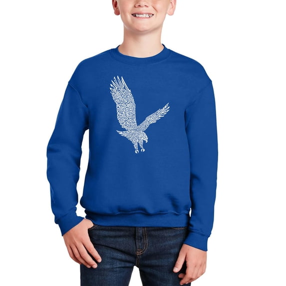 Eagle - Boy's Word Art Crewneck Sweatshirt