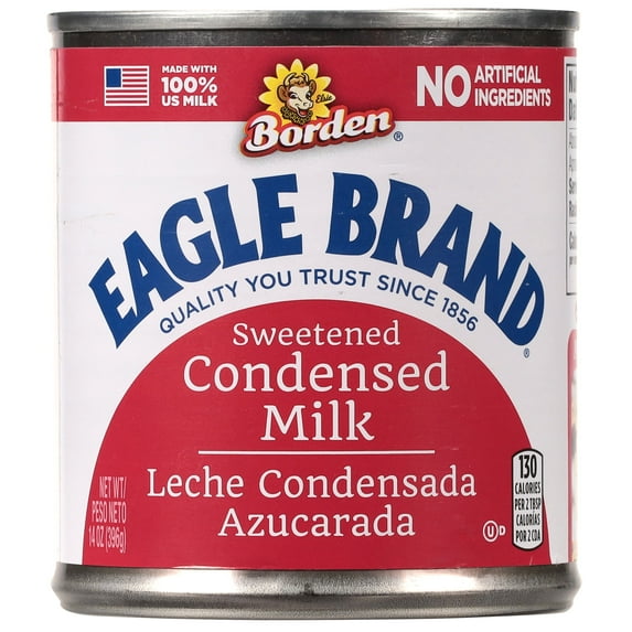 Eagle Brand Sweetened Condensed Milk, 100% US Milk, Gluten Free, 14 fl oz Can