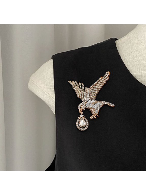 Eagle Brooch Western Court Crystal Spreading Eagle Pin Brooch
