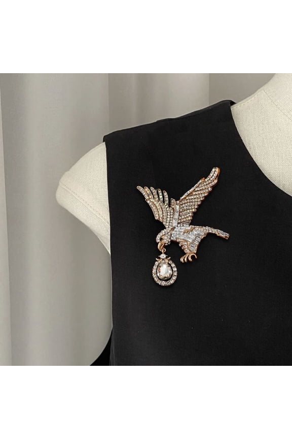 Eagle Brooch Western Court Crystal Spreading Eagle Pin Brooch