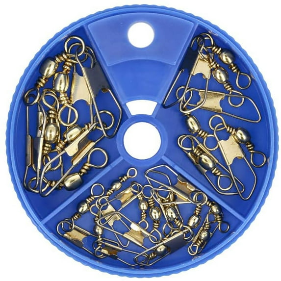 Eagle Claw 01181-001 Snap Swivel Asst Brass 20Pc
