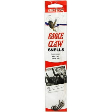 Eagle Claw 031H-2/0 Plain Shank Snell Fish Hook, Size 2/0